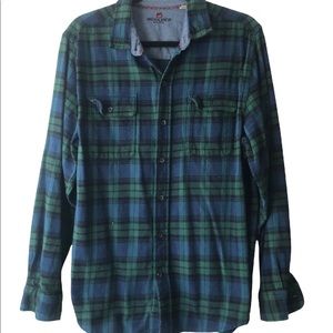 Woolrich Plaid Flannel Shirt Size Large